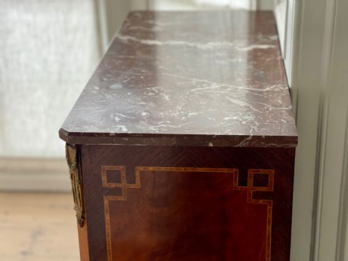 ANTIQUE FRENCH COMMODE WITH MARBLE TOP - ADDITIONAL PHOTO 5
