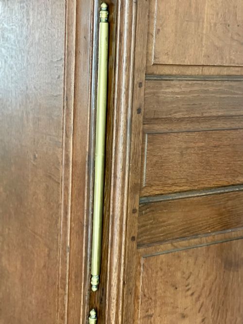 ANTIQUE FRENCH OAK ARMOIRE WITH HANGING RAIL - ADDITIONAL PHOTO 4