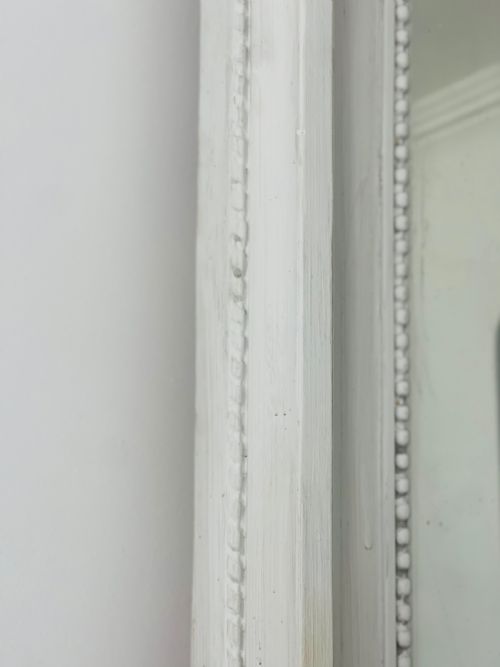 LARGE FRENCH ANTIQUE PAINTED MIRROR - ADDITIONAL PHOTO 1
