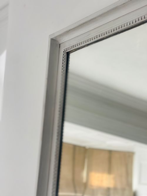 LARGE FRENCH ANTIQUE PAINTED MIRROR - ADDITIONAL PHOTO 3