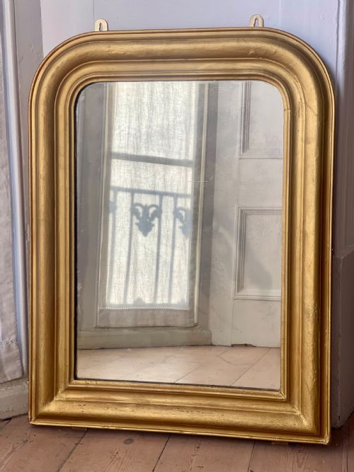 antique french gilt louis philippe mirror - CATEGORY: ANTIQUE MIRRORS - DATED 1850