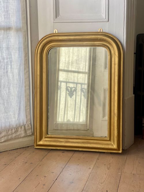 ANTIQUE FRENCH GILT LOUIS PHILIPPE MIRROR - ADDITIONAL PHOTO 4