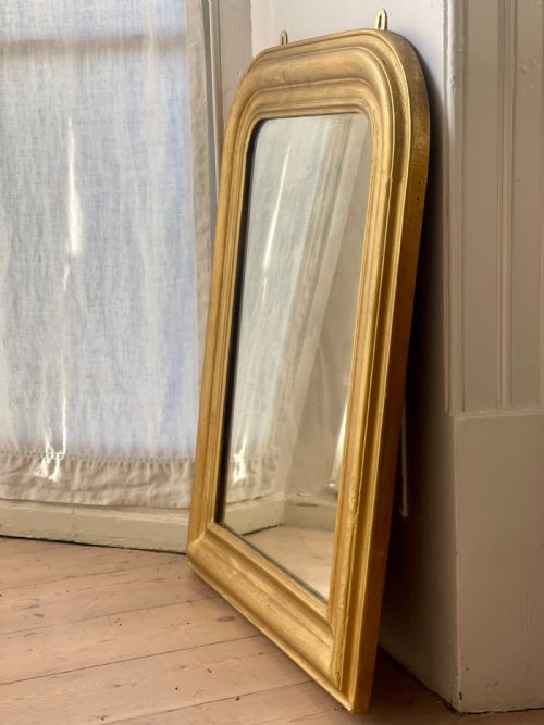 ANTIQUE FRENCH GILT LOUIS PHILIPPE MIRROR - ADDITIONAL PHOTO 5