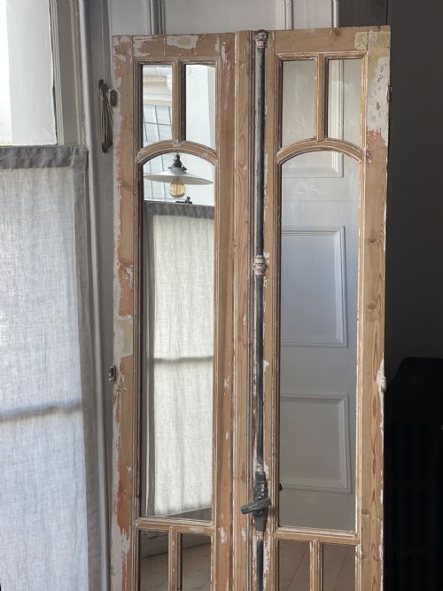 ANTIQUE FRENCH WINDOW FRAME MIRRORS - ADDITIONAL PHOTO 1