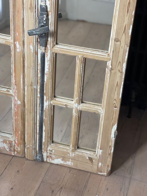 ANTIQUE FRENCH WINDOW FRAME MIRRORS - ADDITIONAL PHOTO 2