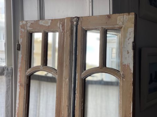 ANTIQUE FRENCH WINDOW FRAME MIRRORS - ADDITIONAL PHOTO 5