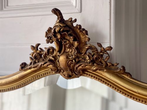 19TH CENTURY FRENCH GILT LOUIS XV MIRROR - ADDITIONAL PHOTO 5