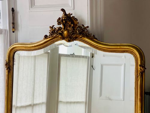 19TH CENTURY FRENCH GILT LOUIS XV MIRROR - ADDITIONAL PHOTO 8