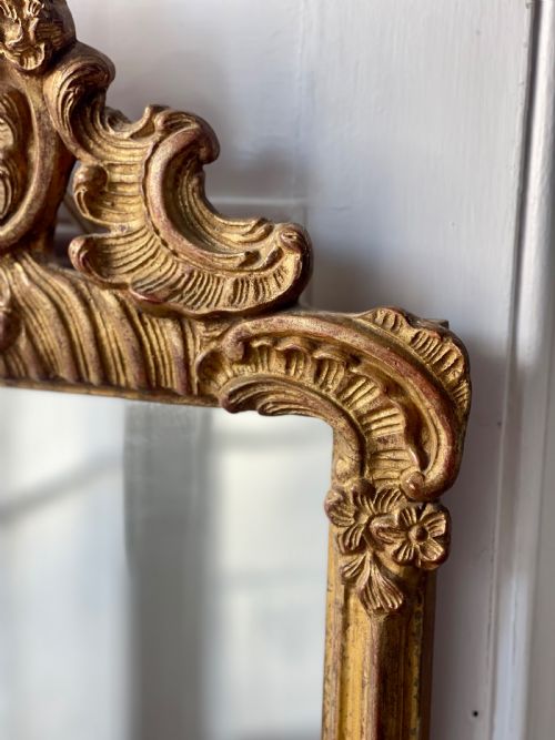 ANTIQUE FRENCH GILT WOOD MIRROR - ADDITIONAL PHOTO 3