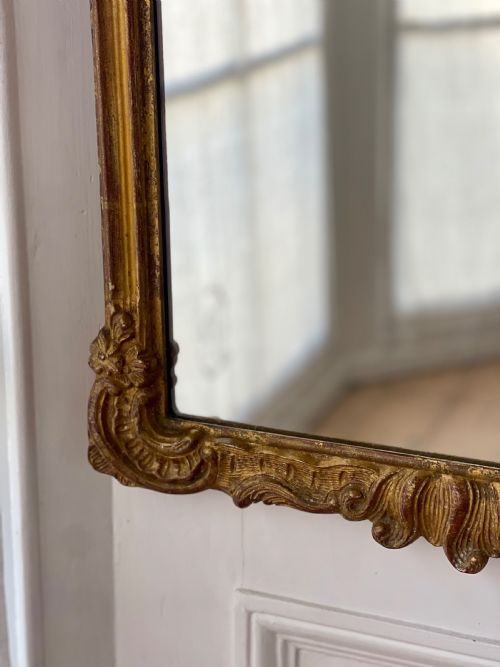 ANTIQUE FRENCH GILT WOOD MIRROR - ADDITIONAL PHOTO 5