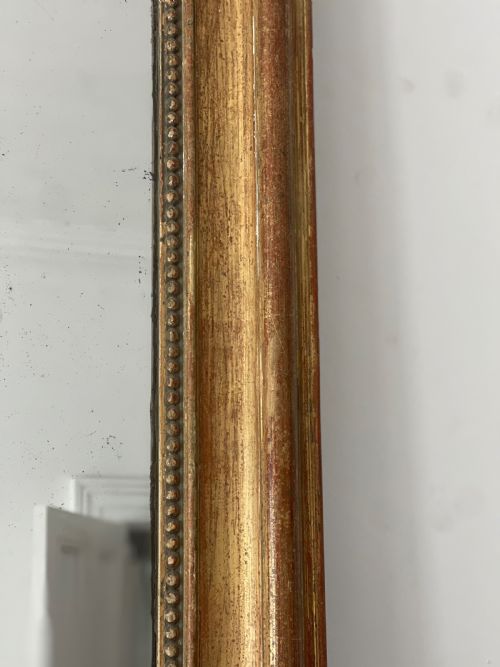 LARGE ANTIQUE FRENCH GILT MIRROR - ADDITIONAL PHOTO 1
