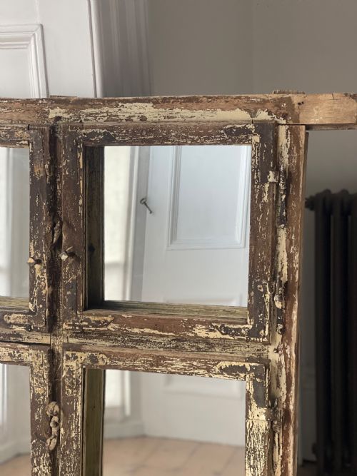 PAIR OF ANTIQUE FRENCH WINDOW MIRRORS - ADDITIONAL PHOTO 8