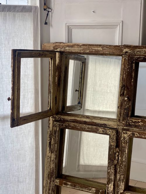 PAIR OF ANTIQUE FRENCH WINDOW MIRRORS - ADDITIONAL PHOTO 10