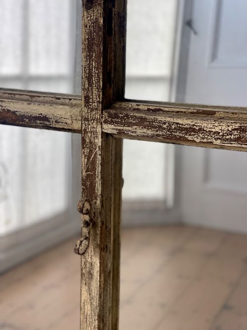 PAIR OF ANTIQUE FRENCH WINDOW MIRRORS - ADDITIONAL PHOTO 12