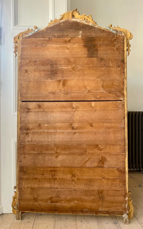 LARGE ANTIQUE FRENCH GILT MIRROR - ADDITIONAL PHOTO 5