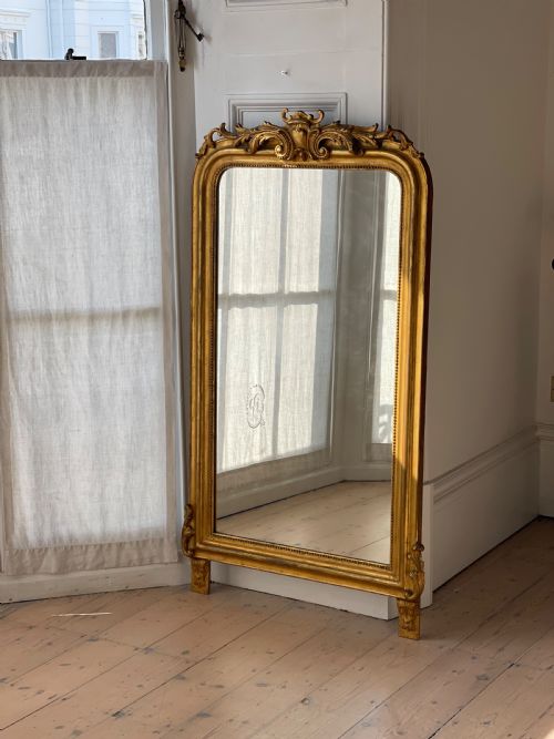 ANTIQUE FRENCH GILT MIRROR C1860 - ADDITIONAL PHOTO 7