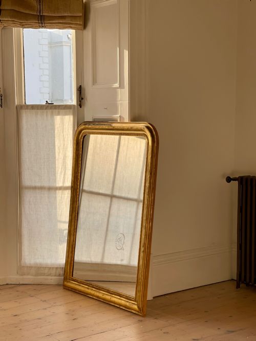 ANTIQUE FRENCH GILT LOUIS PHILIPPE MIRROR C1860 - ADDITIONAL PHOTO 4