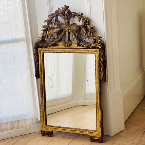 ANTIQUE FRENCH 18TH CENTURY GILT WOOD MARRIAGE MIRROR - ADDITIONAL PHOTO 4
