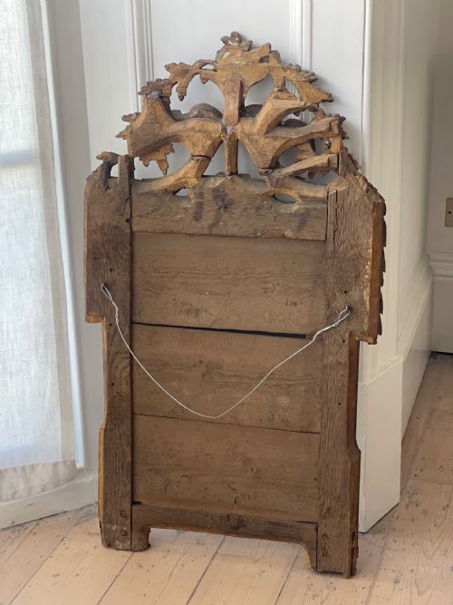 ANTIQUE FRENCH 18TH CENTURY GILT WOOD MARRIAGE MIRROR - ADDITIONAL PHOTO 3