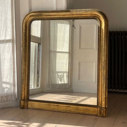 ANTIQUE FRENCH GILT LOUIS PHILIPPE MIRROR - ADDITIONAL PHOTO 6