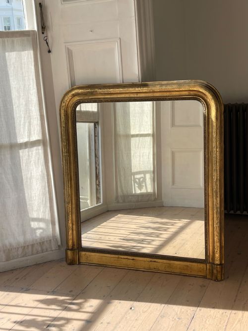 ANTIQUE FRENCH GILT LOUIS PHILIPPE MIRROR - ADDITIONAL PHOTO 7