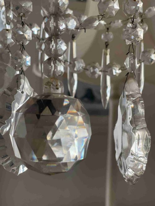 LARGE ANTIQUE FRENCH CHANDELIER - ADDITIONAL PHOTO 2