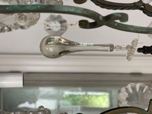 ANTIQUE FRENCH CRYSTAL CAGE CHANDELIER - ADDITIONAL PHOTO 8