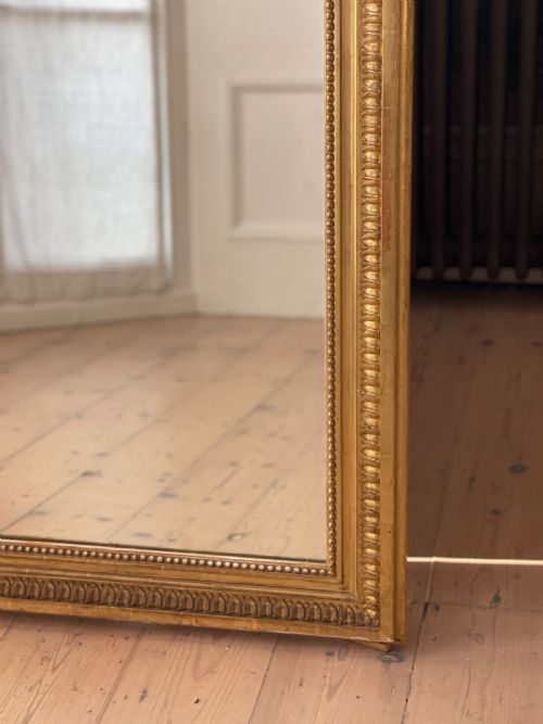 ANTIQUE FRENCH GILT LOUIS XVI RIBBON MIRROR - ADDITIONAL PHOTO 4