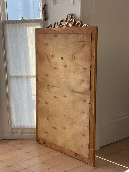 ANTIQUE FRENCH GILT LOUIS XVI RIBBON MIRROR - ADDITIONAL PHOTO 13