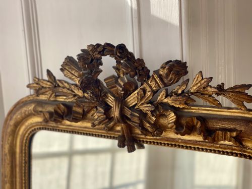 ANTIQUE FRENCH GILT LOUIS XVI MIRROR - ADDITIONAL PHOTO 11