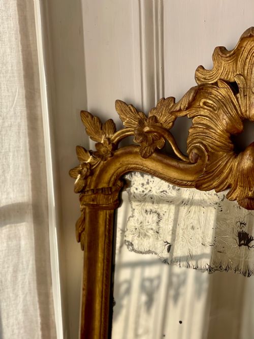 18TH CENTURY FRENCH GILT WOOD MARRIAGE MIRROR - ADDITIONAL PHOTO 8