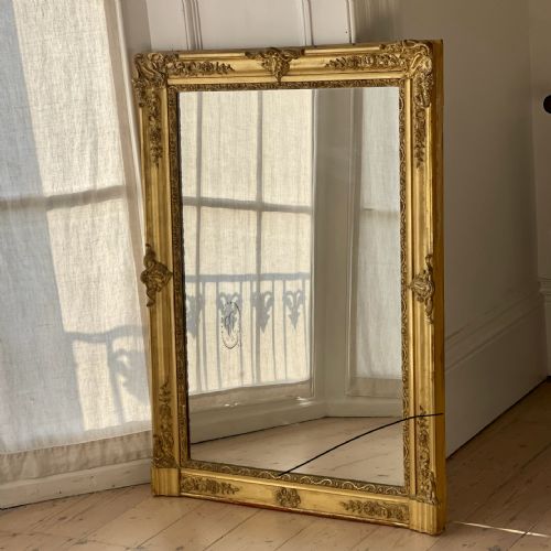 ANTIQUE FRENCH GILT MIRROR - ADDITIONAL PHOTO 2