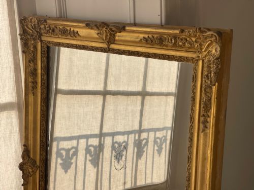 ANTIQUE FRENCH GILT MIRROR - ADDITIONAL PHOTO 7