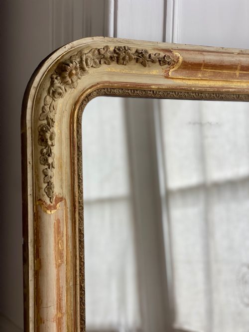 ANTIQUE FRENCH GILT AND GESSO MIRROR - ADDITIONAL PHOTO 5