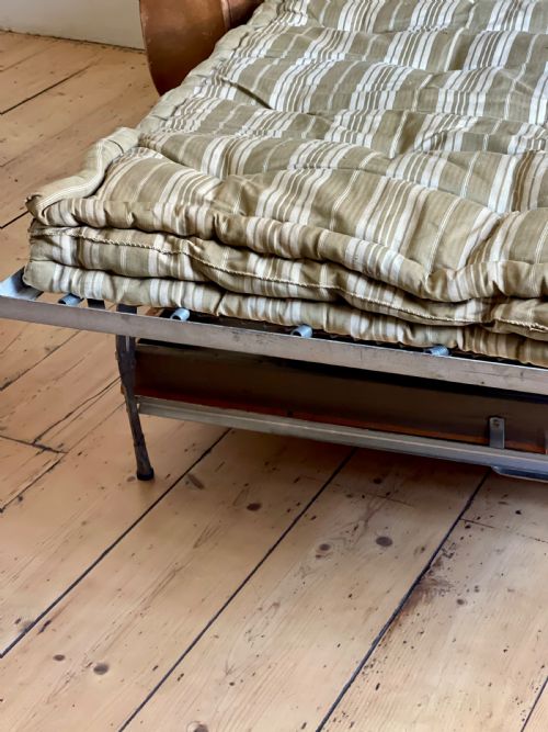 ANTIQUE FRENCH LEATHER CLUB SOFA - ADDITIONAL PHOTO 8