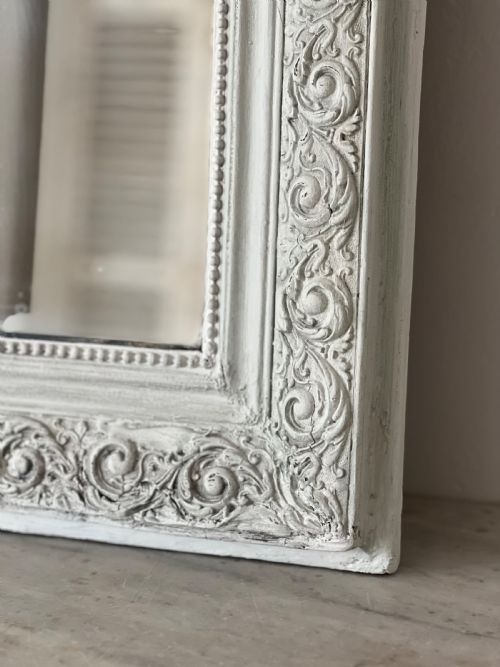ANTIQUE FRENCH PAINTED LOUIS XV MIRROR - ADDITIONAL PHOTO 6