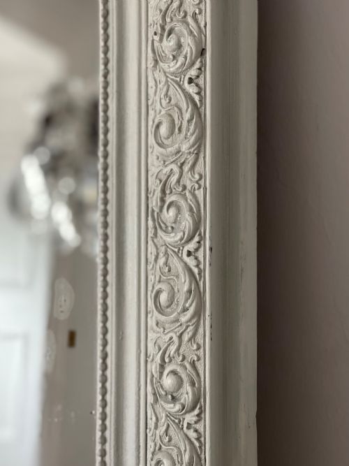 ANTIQUE FRENCH PAINTED LOUIS XV MIRROR - ADDITIONAL PHOTO 7