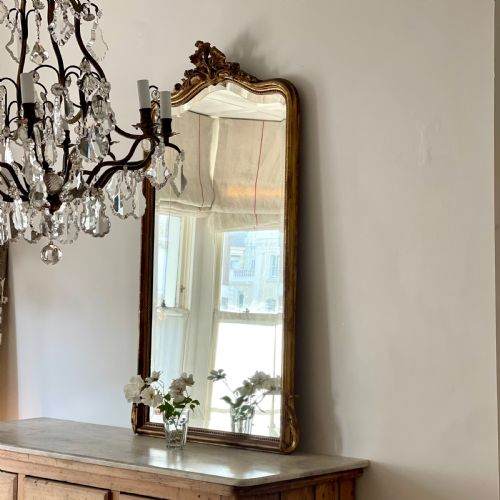 ANTIQUE FRENCH GILT LOUIS XV MIRROR BEVELLED GLASS - ADDITIONAL PHOTO 2