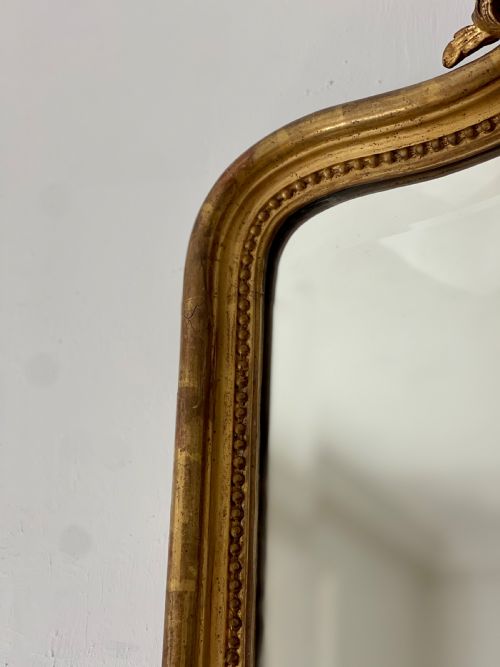 ANTIQUE FRENCH GILT LOUIS XV MIRROR BEVELLED GLASS - ADDITIONAL PHOTO 4