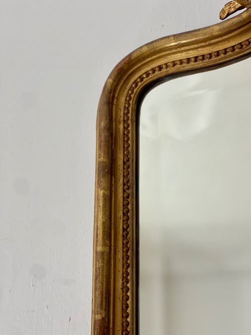ANTIQUE FRENCH GILT LOUIS XV MIRROR BEVELLED GLASS - ADDITIONAL PHOTO 5