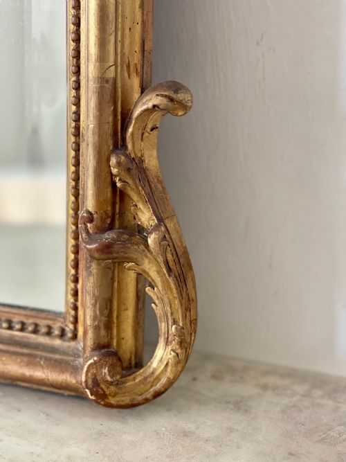 ANTIQUE FRENCH GILT LOUIS XV MIRROR BEVELLED GLASS - ADDITIONAL PHOTO 7