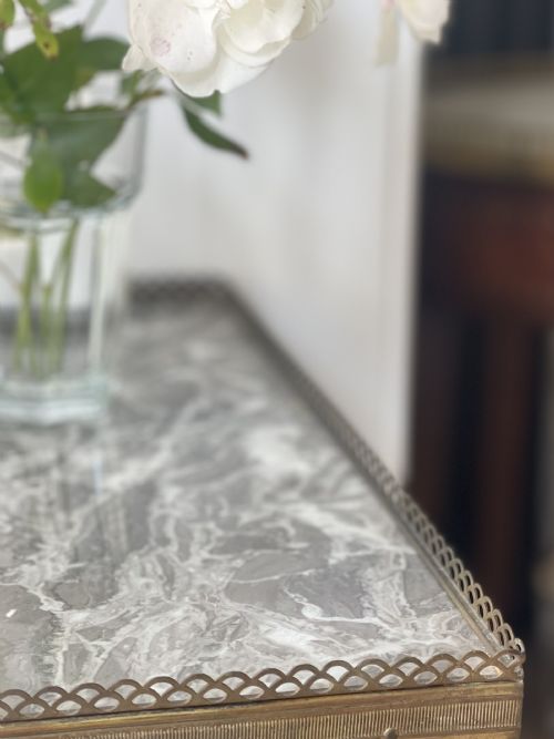 ANTIQUE FRENCH MARBLE OCCASIONAL TABLE - ADDITIONAL PHOTO 10