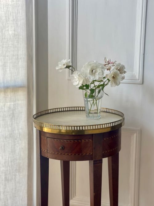 ANTIQUE FRENCH MARBLE OCCASIONAL TABLE - ADDITIONAL PHOTO 7