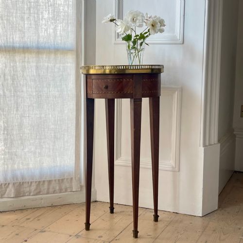 ANTIQUE FRENCH MARBLE OCCASIONAL TABLE - ADDITIONAL PHOTO 9