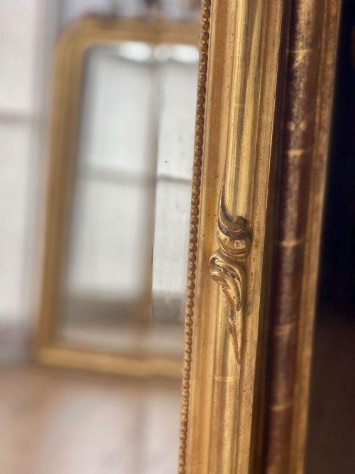 ANTIQUE FRENCH GILT LOUIS XV MIRROR BEVELLED GLASS - ADDITIONAL PHOTO 7