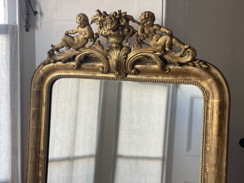 19TH CENTURY FRENCH GILT CHERUBS MIRROR - ADDITIONAL PHOTO 10