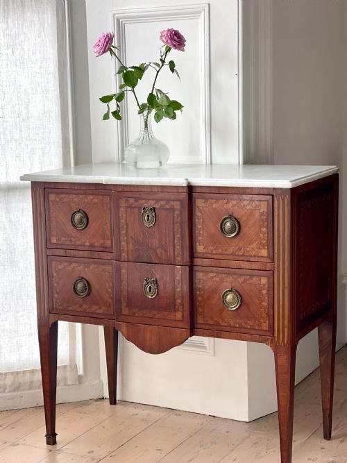 ANTIQUE FRENCH LOUIS XVI COMMODE CHEST OF DRAWERS - ADDITIONAL PHOTO 1