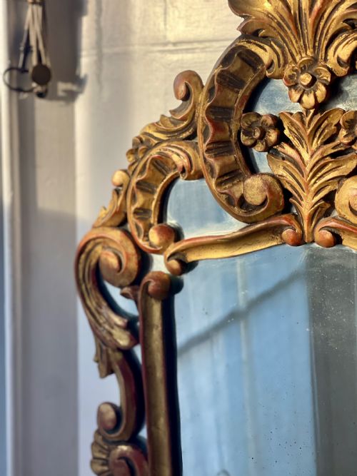 18TH CENTURY FRENCH GILTWOOD MARRIAGE MIRROR - ADDITIONAL PHOTO 4