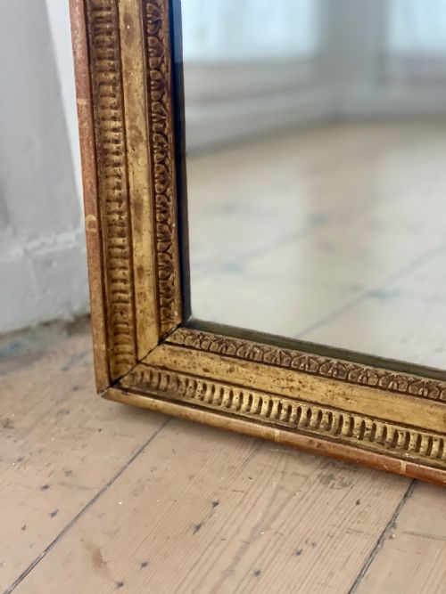 ANTIQUE FRENCH GILT MIRROR MERCURY GLASS - ADDITIONAL PHOTO 2
