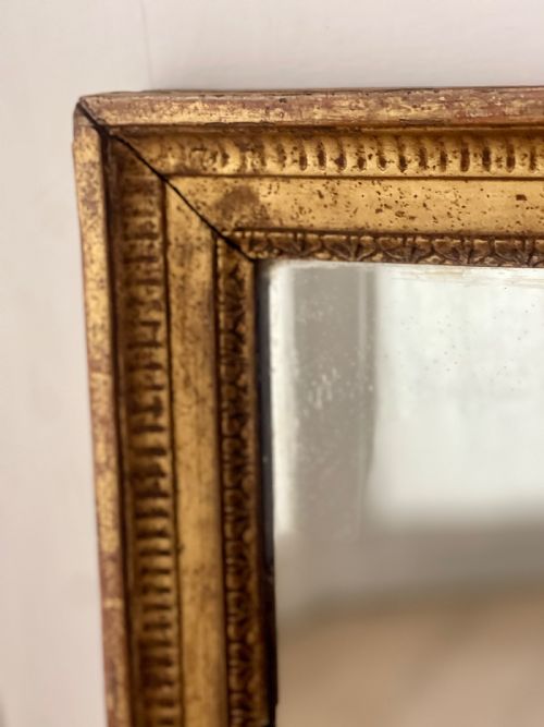 ANTIQUE FRENCH GILT MIRROR MERCURY GLASS - ADDITIONAL PHOTO 3